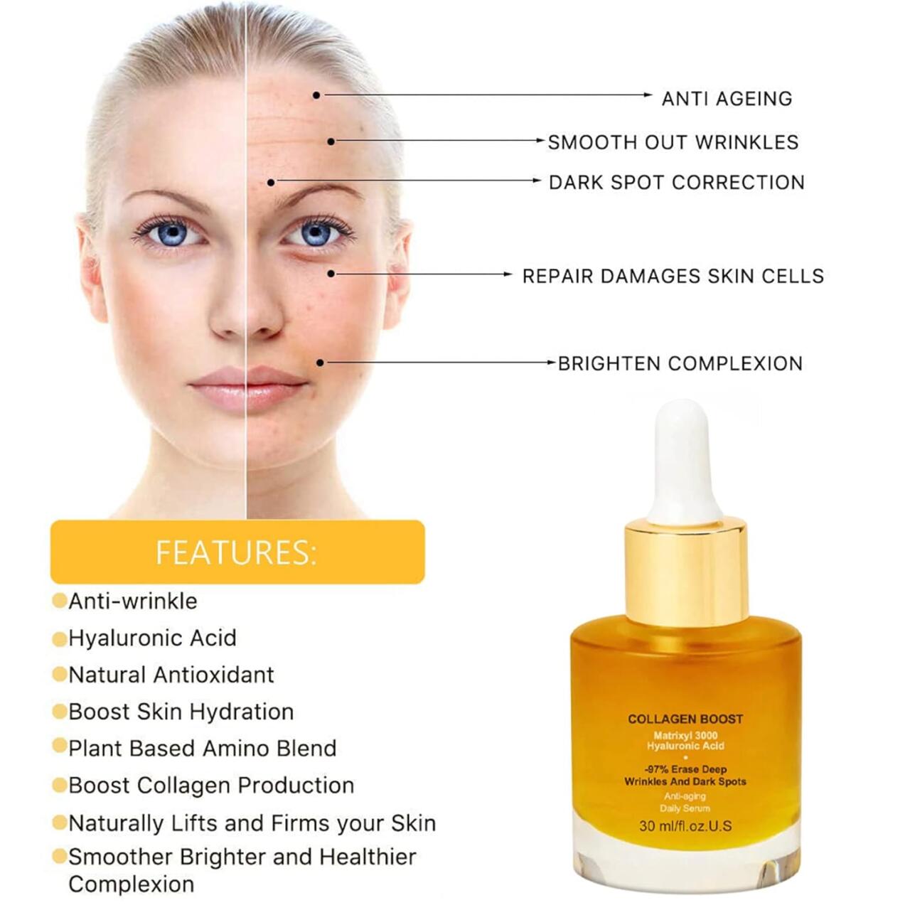 Sérum Facial Rejuvenecedor con Colágeno | WEST&MONTH Collagen Boost